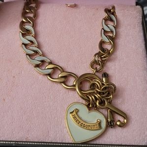 White and gold Juicy Couture Necklace